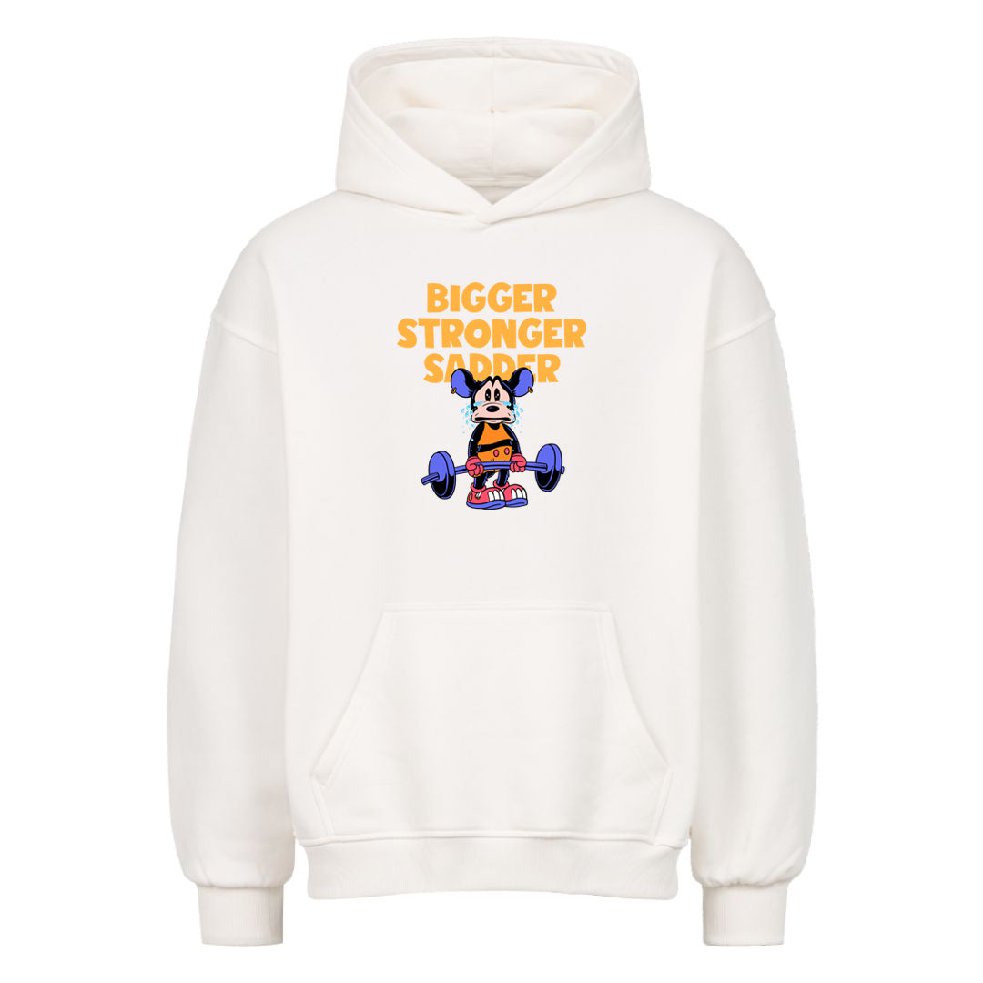 Felpa con cappuccio oversize Bigger Stronger Sadder