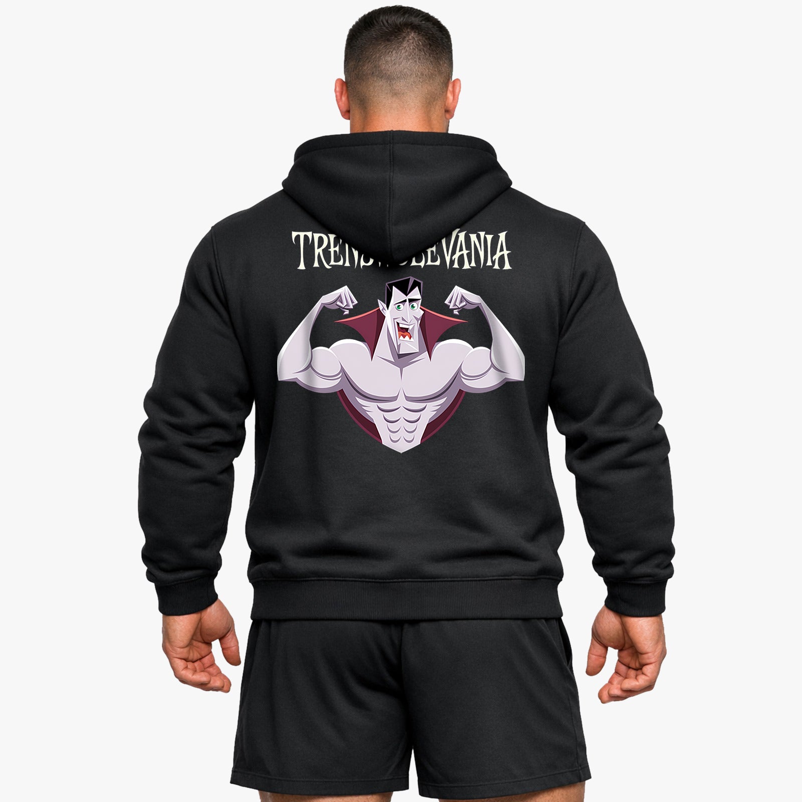 Felpa con cappuccio Trenswolevania(V2) (stampa sul retro).