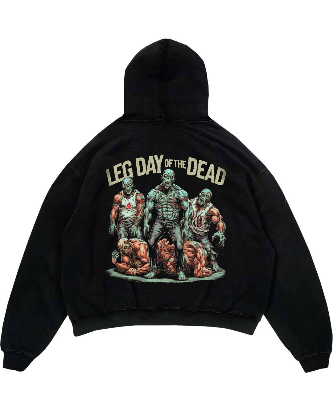 Leg day of the dead oversized (rugprint) hoodie
