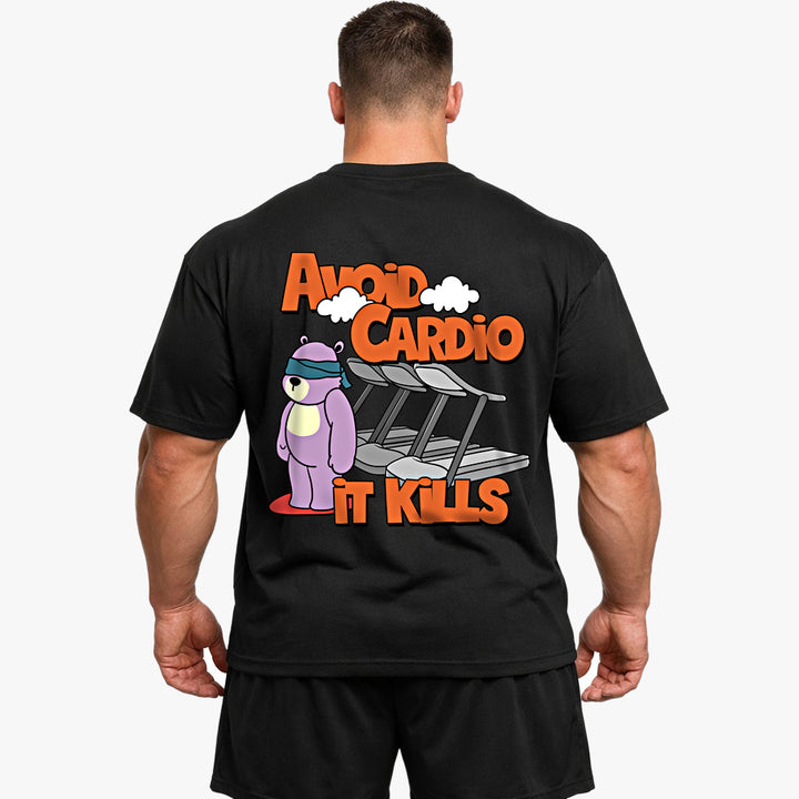 Evita le magliette cardio oversize (con stampa sul retro).