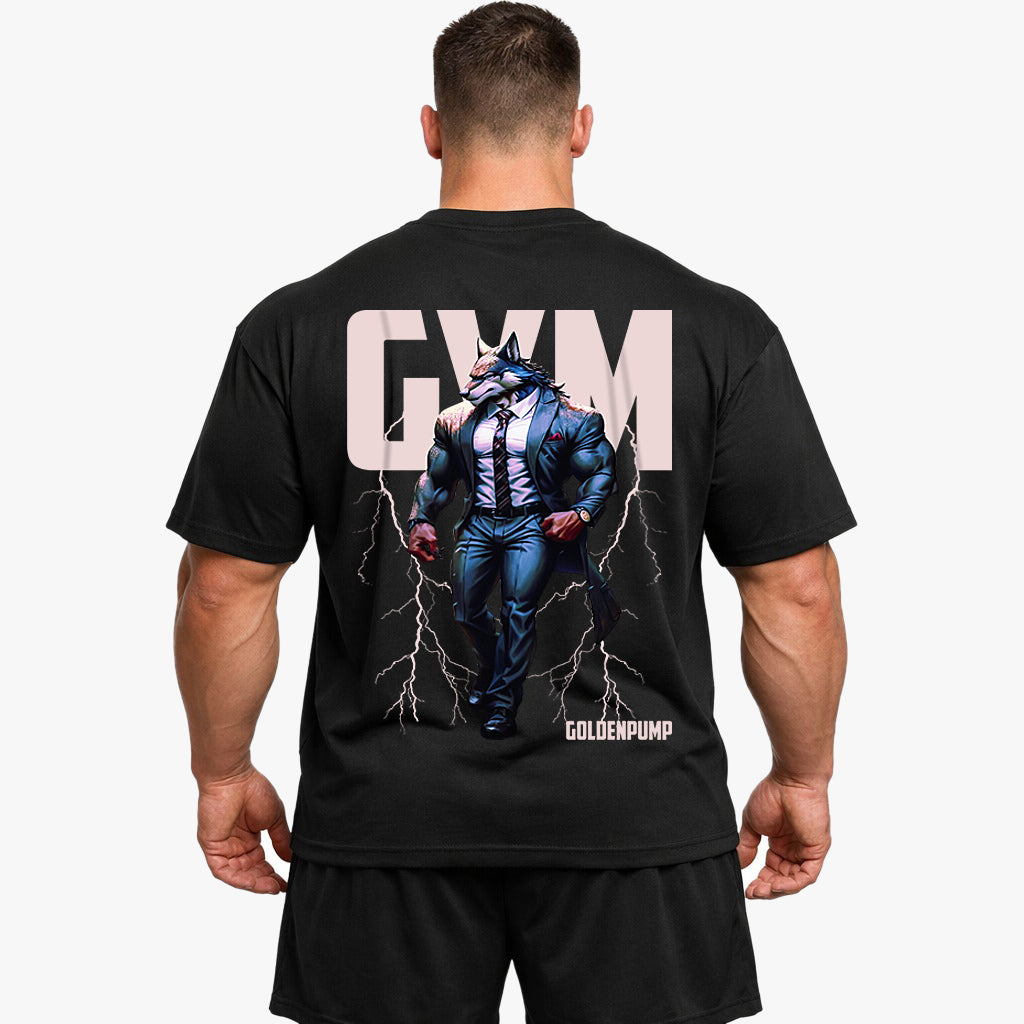 Gym-Wolf (Backprint) Oversized Shirt
