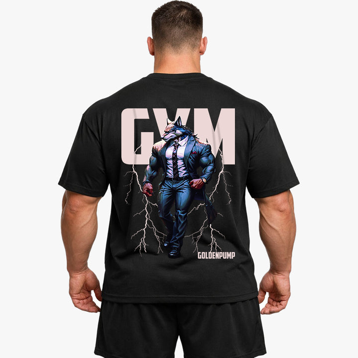 Gym-Wolf (Backprint) Oversized Shirt