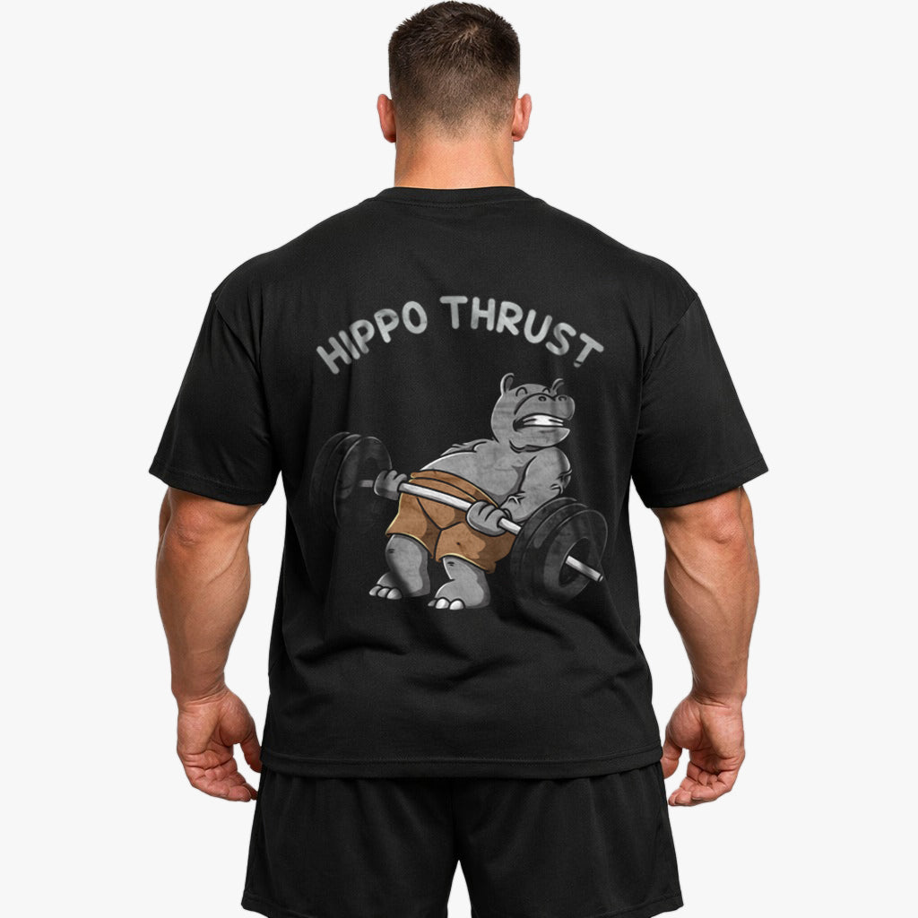 Hippo Thrust (Backprint) Oversized Shirt
