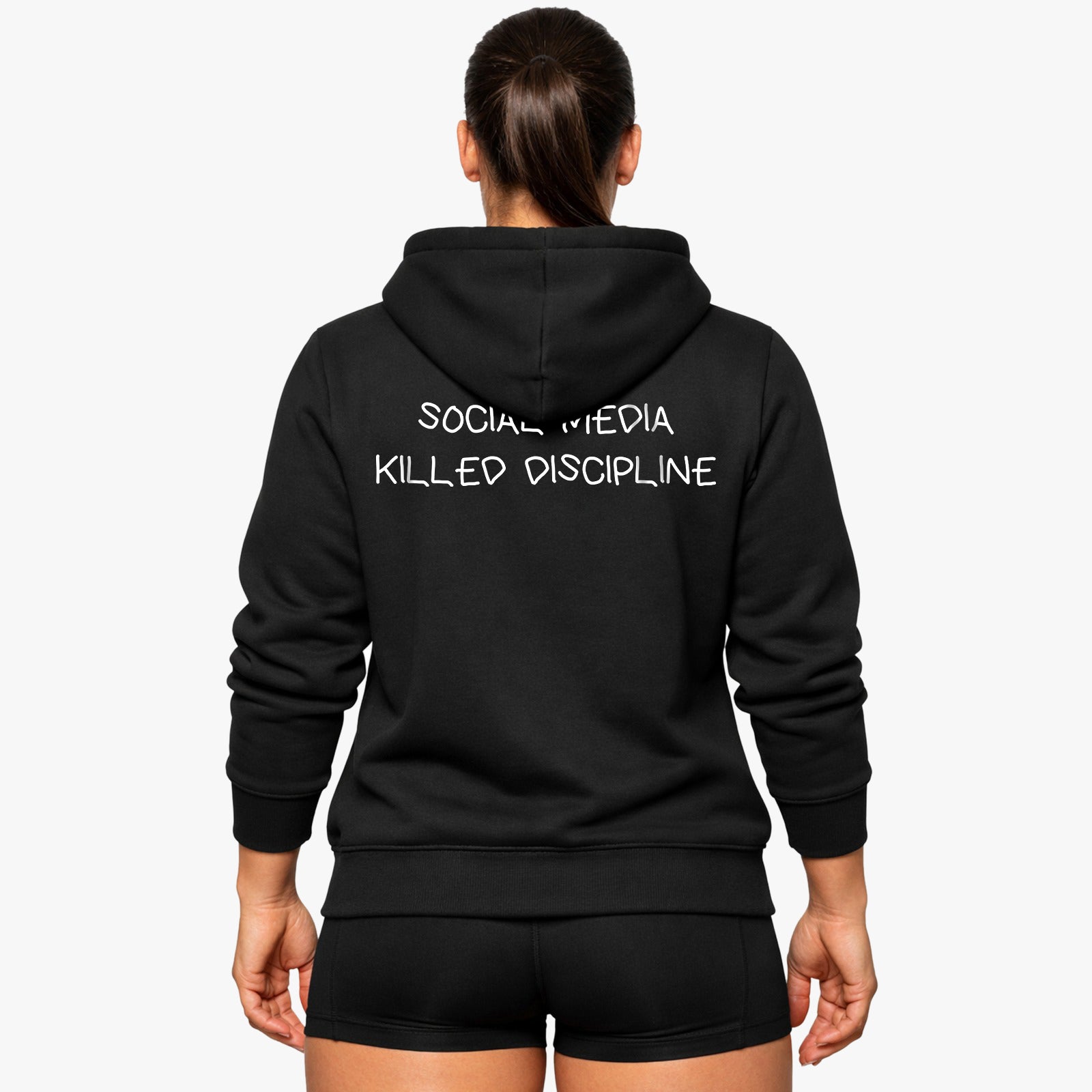 SOCIAL MEDIA KILLED DISCIPLINE (Backprint) Hoodie