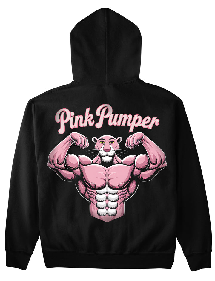 Felpa con cappuccio rosa Pumper (stampa sul retro).