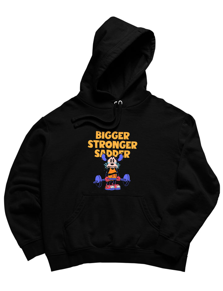 Grotere, sterkere, droevigere hoodie